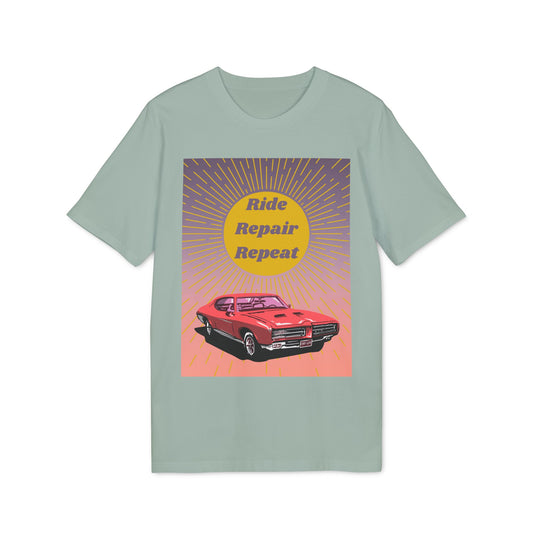 T-Shirt "Ride, Repair, Repeat" Mustang