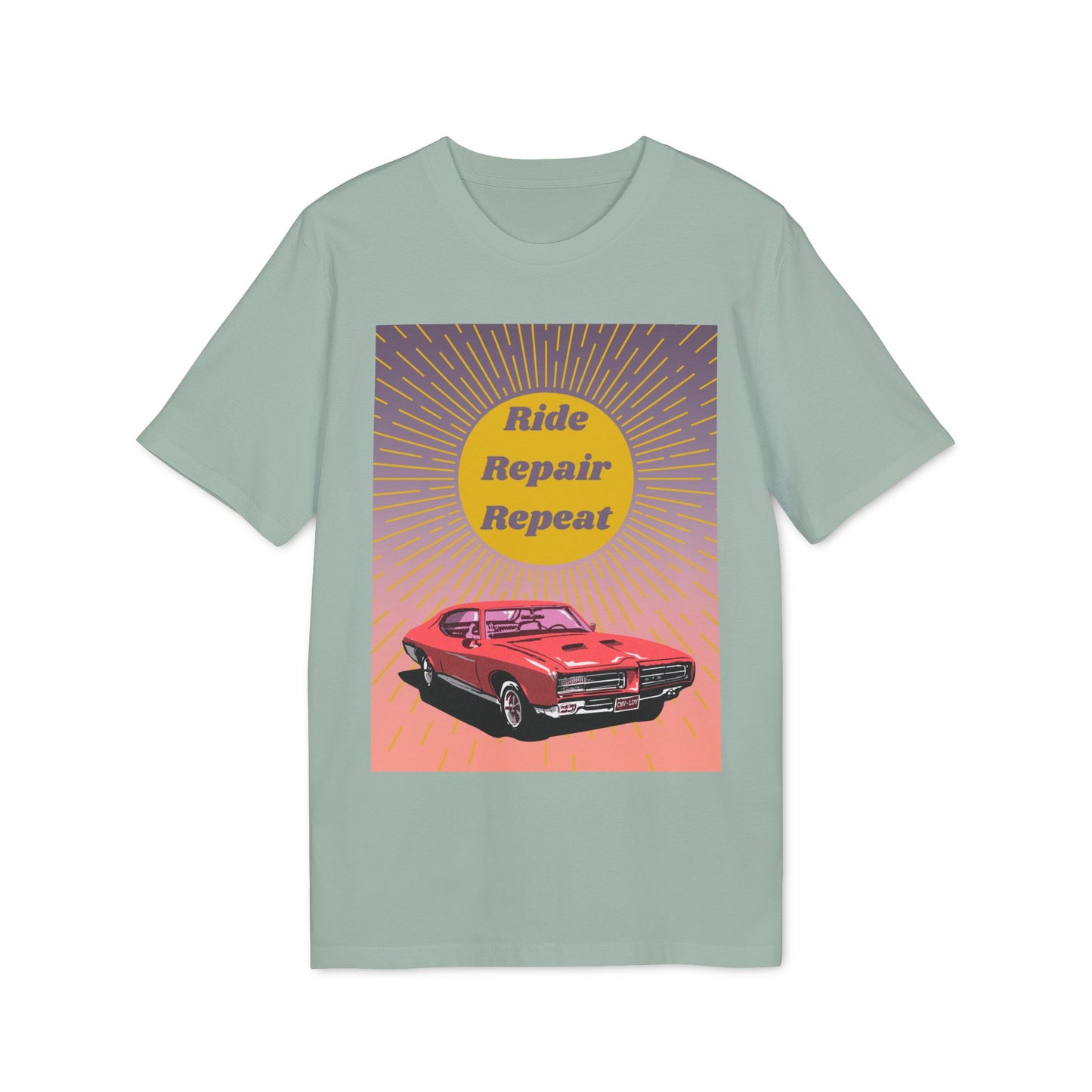 T-Shirt "Ride, Repair, Repeat" Mustang