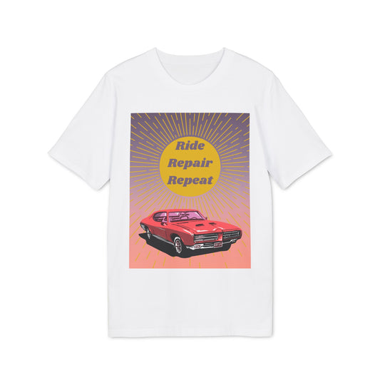 T-Shirt "Ride, Repair, Repeat" Mustang